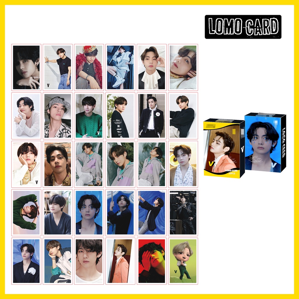 30Pcs / set Kartu Lomo Foto BTS 2021 Album Lomo V Jungkook