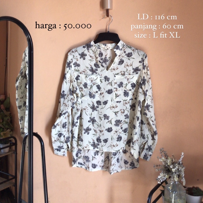 blouse korean style motif bunga 05