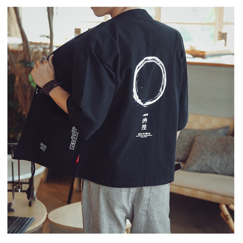 Baju Kimono Pria Kimono cardigan men Japanese obi male yukata men's haori Japanese samurai clothing