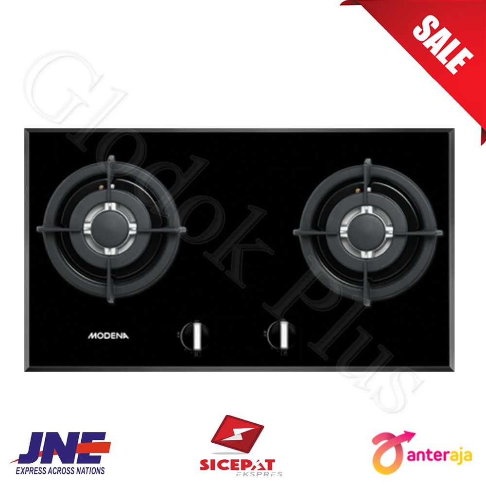 MODENA CRISTA BH 1725 - Kompor Tanam Built-In Hob Gas 70 cm, 2 Burners I 2 tungku