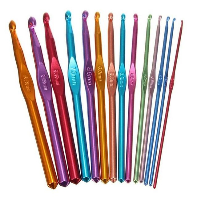 AnekaBenang - Hakpen (Jarum Rajut) Alumunium / Multicolor Crochet Hooks - PCS