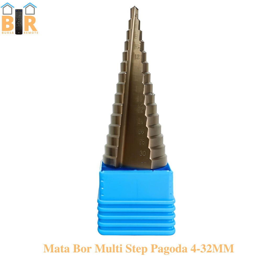 Mata Bor Pagoda Cobalt Step Drill 4-32MM High Speed Steel Kerucut Cone Drill Kobalt Multi