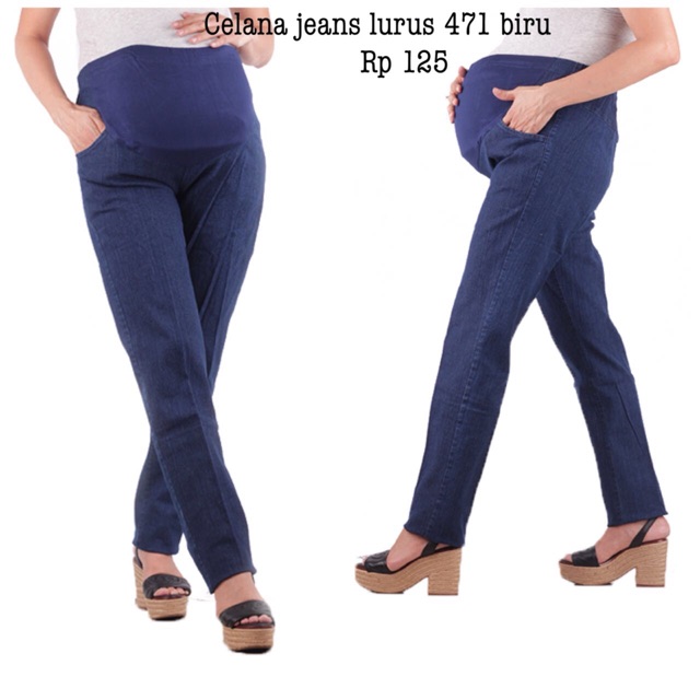 Celana hamil skinny 471 biru