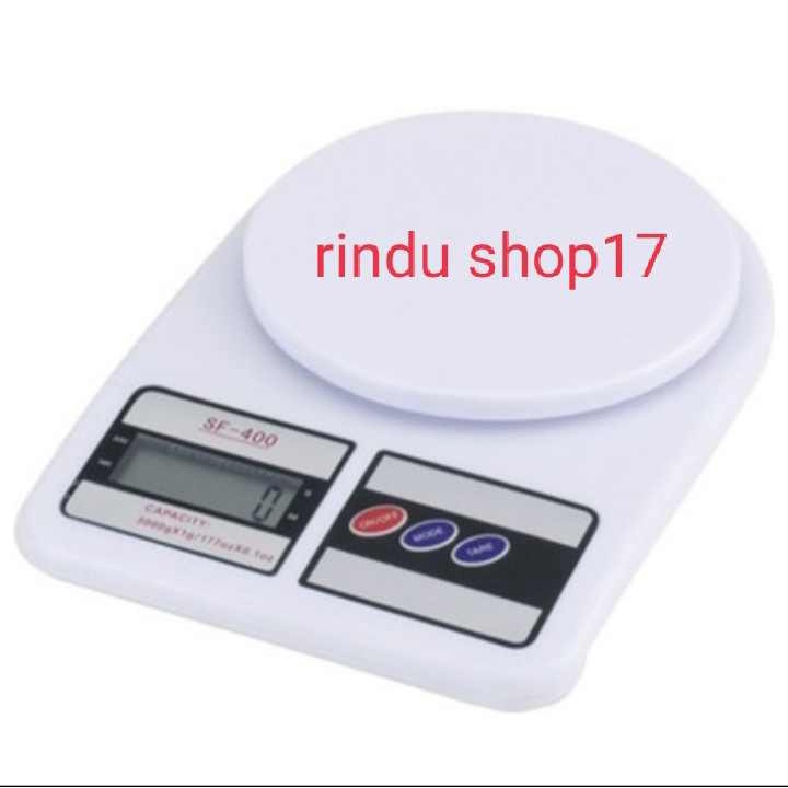 Timbangan Digital Elektrik Scale Dapur SF400 Pengukur BeBSt Makanan 10kg (free batu bateBSi)