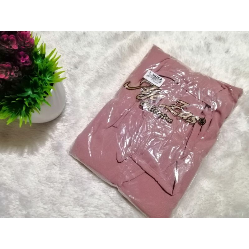 Khimar aje zas moka /moca best seller premium original aje zas-Nude pink
