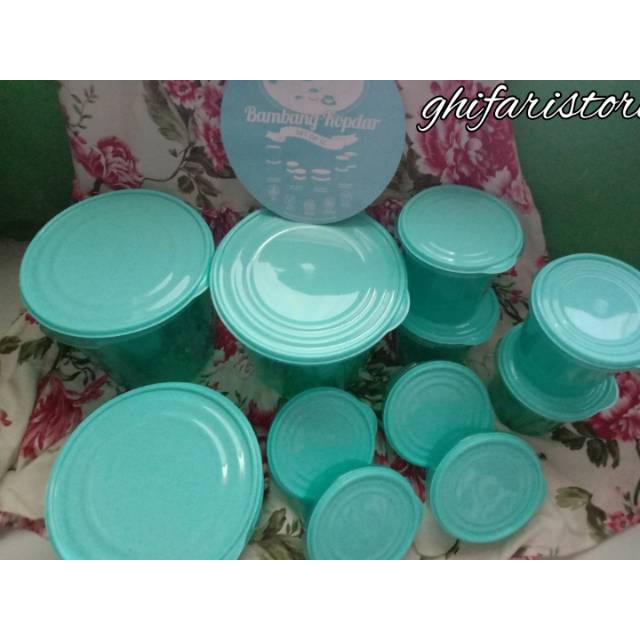 (Bisa COD)DUSDUSAN |BAMBANG SET | TOPLES LEBARAN | FOOD CONTAINER BAMBANG KOPDAR SET OF12