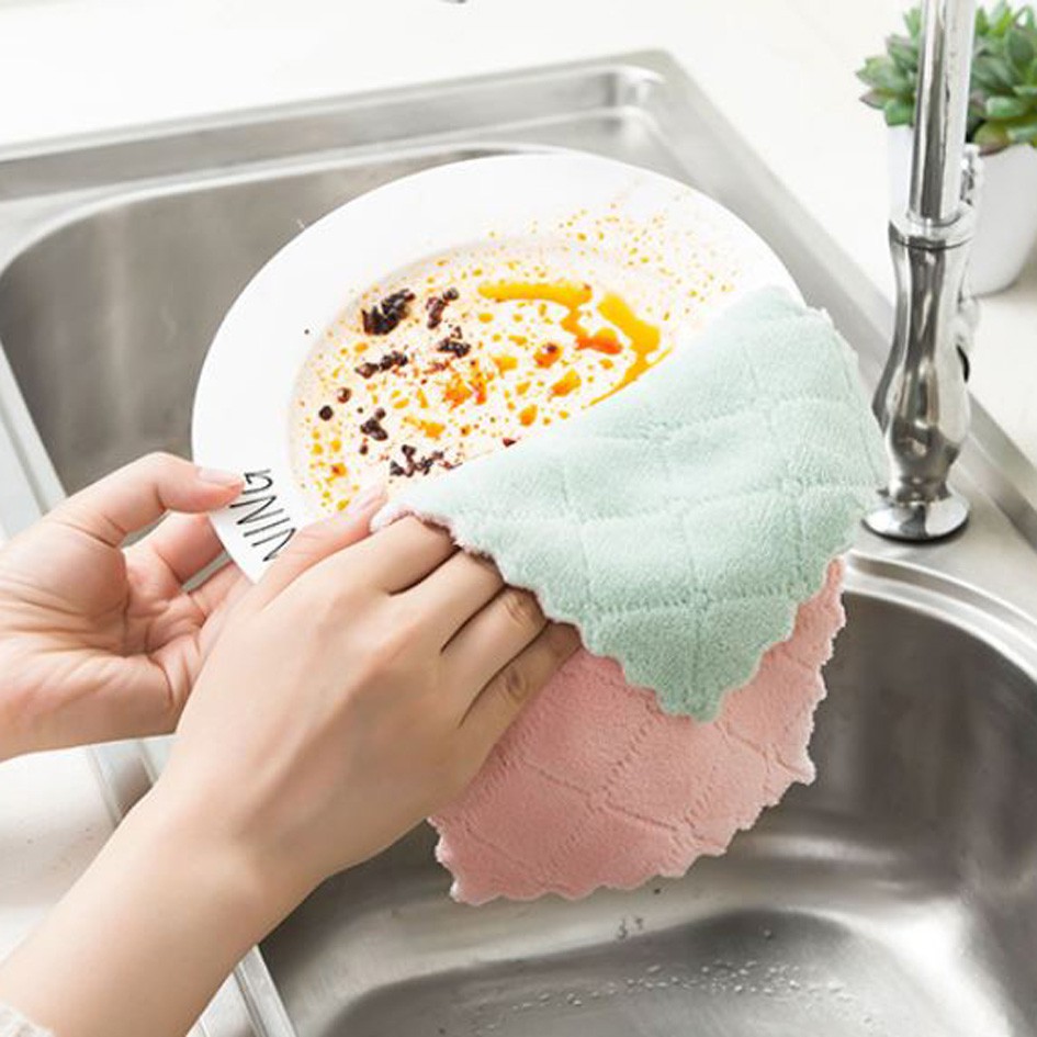 OILA lap kain pembersih piring kompor alat dapur dishcloth cleaning (2F3) hsa043