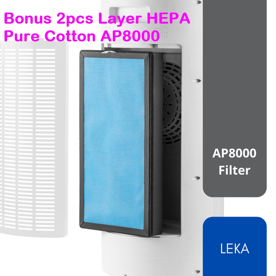 Replacement Filter LEKA AP8000 Air Purifier 4-in-1 HEPA13 - Bonus Layer