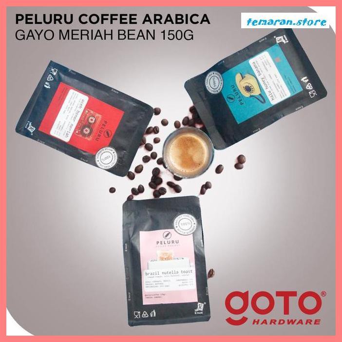 

Kopi- PELURU COFFEE ARABICA GAYO MERIAH BEAN Arabika Espresso Biji Kopi Aceh - 150 Gr -Biji-Kopi.