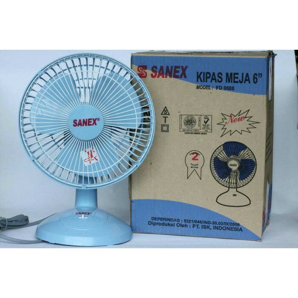 DESK FAN/KIPAS ANGIN SANEX(6 INCH SNI)