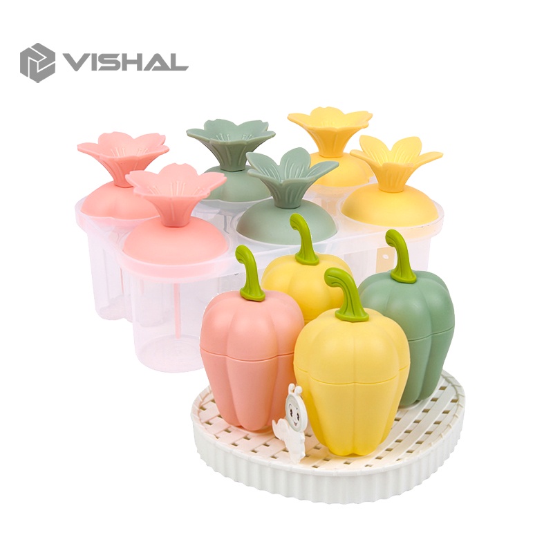 VISHAL Cetakan Es Krim Stik Kotak Mini / Cetakan Ice Cream Stick Jelly / Es Loli / Agar-agar