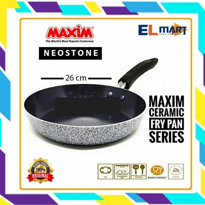 Wajan Maxim Neostone Frypan 26cm Ceramic Anti Lengket Anti Gores