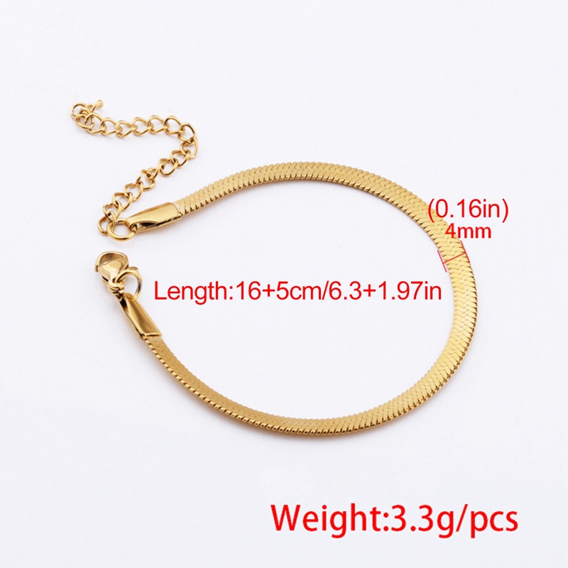 Gelang Kaki Hypoallergenic Adjustable Lapis Emas 18K Untuk Pria / Wanita