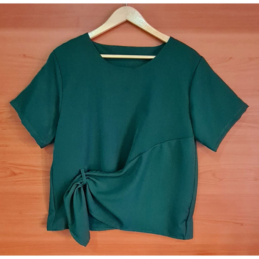 Binx Fashion Atasan Blus Jumbo / Blouse Jumbo / Atasan Wanita Jumbo 04-Hijau Botol