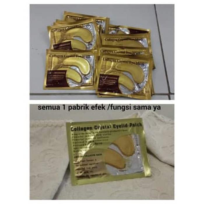 Masker Mata Crystal Collagen Gold Powder Eye Mask Bag Eyemask Naturgo Kecantikan Perawatan