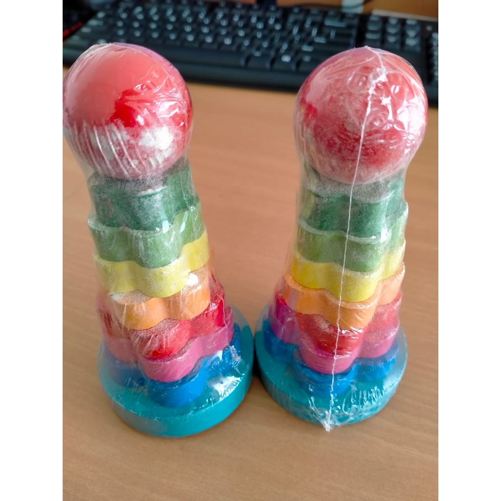 TweedyToys - Mainan Edukasi / Menara Kayu Bayi / Menara Warna Warni