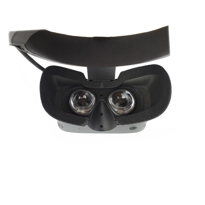 Bantalan Masker Mata Bahan Busa Kulit Pu Breathable Warna Hitam Untuk Headset Vr Oculus Rift S