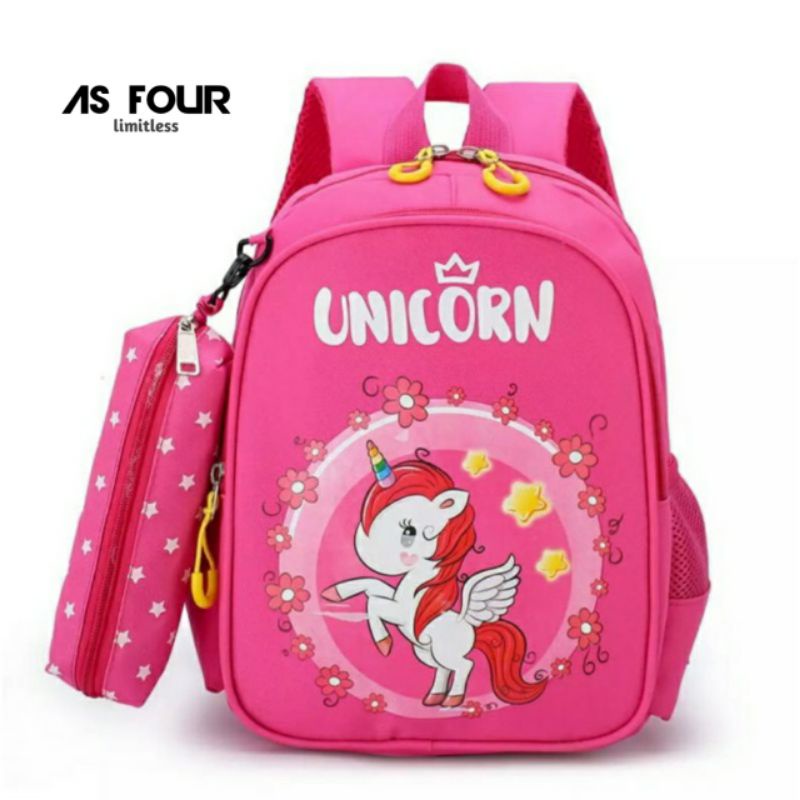 Tas Sekolah Anak Perempuan / Tas Unicorn anti air / Tas TK Sd