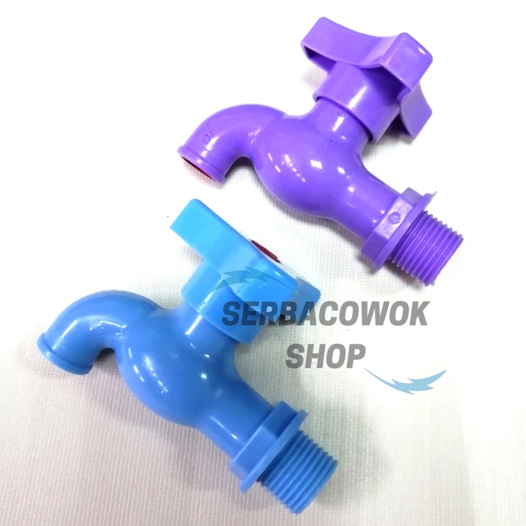 Kran Tembok Air PVC Kran Plastik 1/2 Inch Inci Model Segitiga Warna Solid Termurah Berkualitas