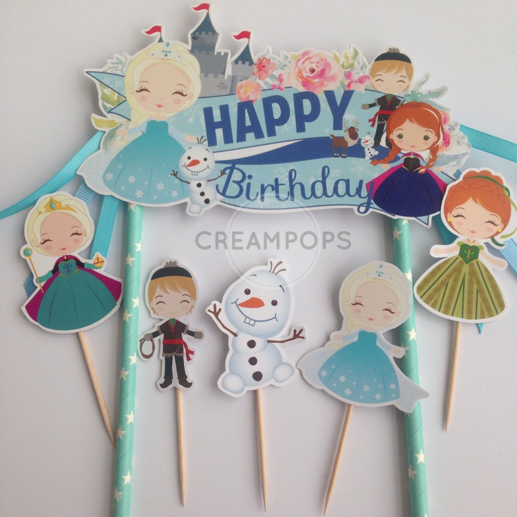 Cake topper Frozen Elsa hiasan kue ulang tahun