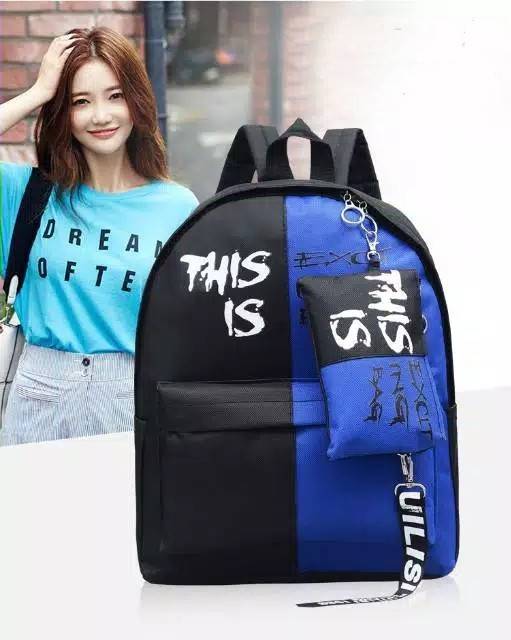 Tas Ransel Backpack Tas Ransel Sporty Tas Olahraga Tas Backpack Ransel sekolah Ransel Pria Ransel Kasual Perjalanan Sekolah Laptop Pria Multifungsi Tahan Air Tas Oxford Ransel Olahraga Luar Ruangan Hitam