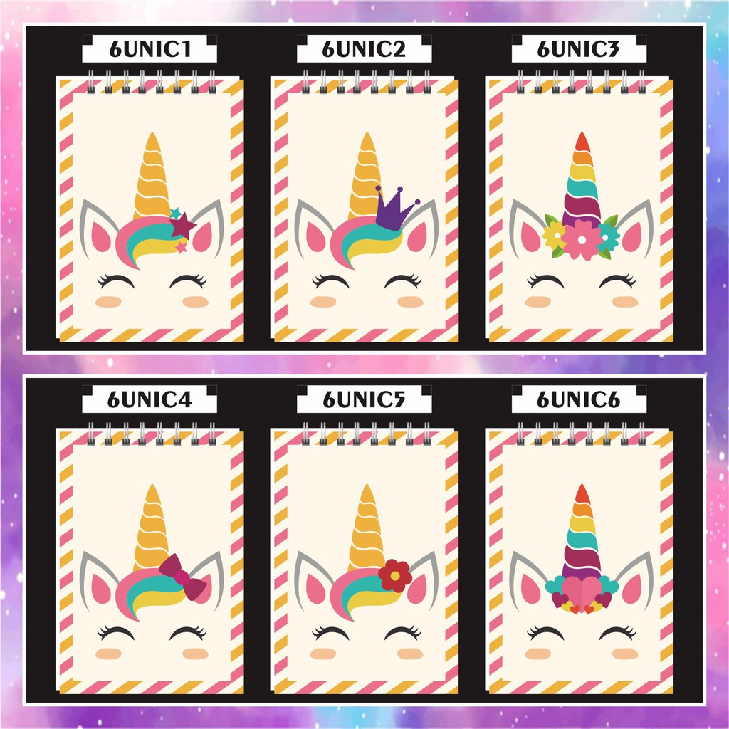 

Notebook A6 / Ring Note Cute Unicorn Spiral Murah Lucu