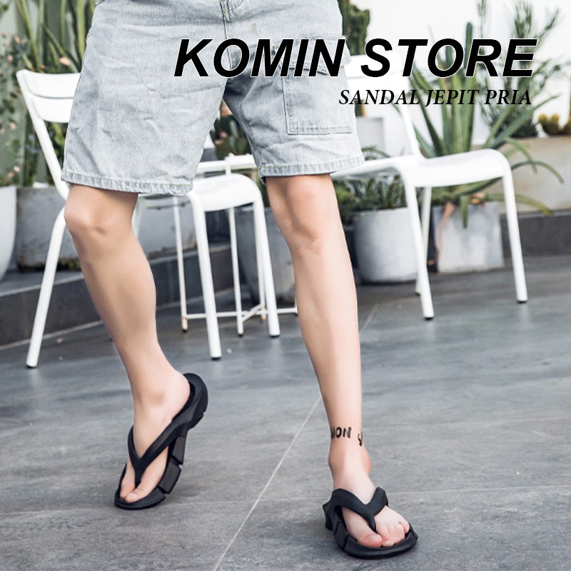 Flip Flops Sandal Jepit Pria Anti Slip Terbaru Polos Murah Sendal Cowok Outdoor Fashion Santai size 39-44