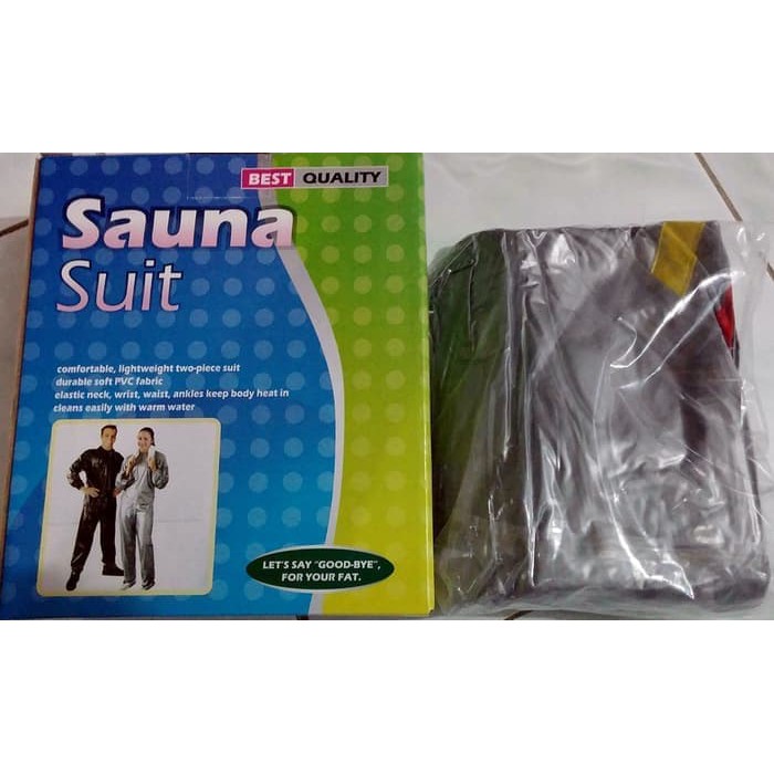 Set Sauna Suit Unistar Pembakar Lemak / Baju Sauna Setelan - HPO051 - Silver XL