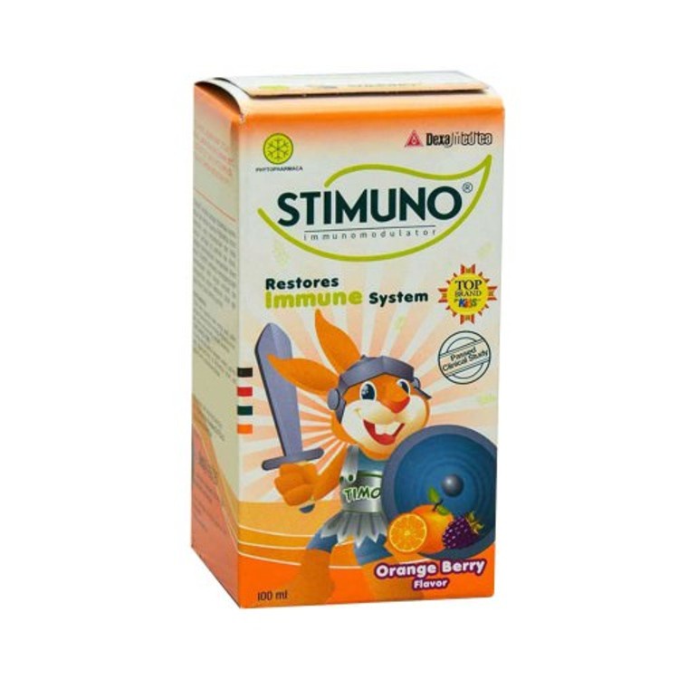 STIMUNO Orange Berry Sirup 100 ML - Multivitamin Daya Tahan Tubuh Anak 60 ML Jeruk Syrup