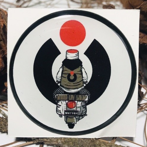 Stiker Maiyah CAK NUN | VESPA | Sticker Timbul 3D Lentur Logo MAIYAH KIAI KANJENG Vespa