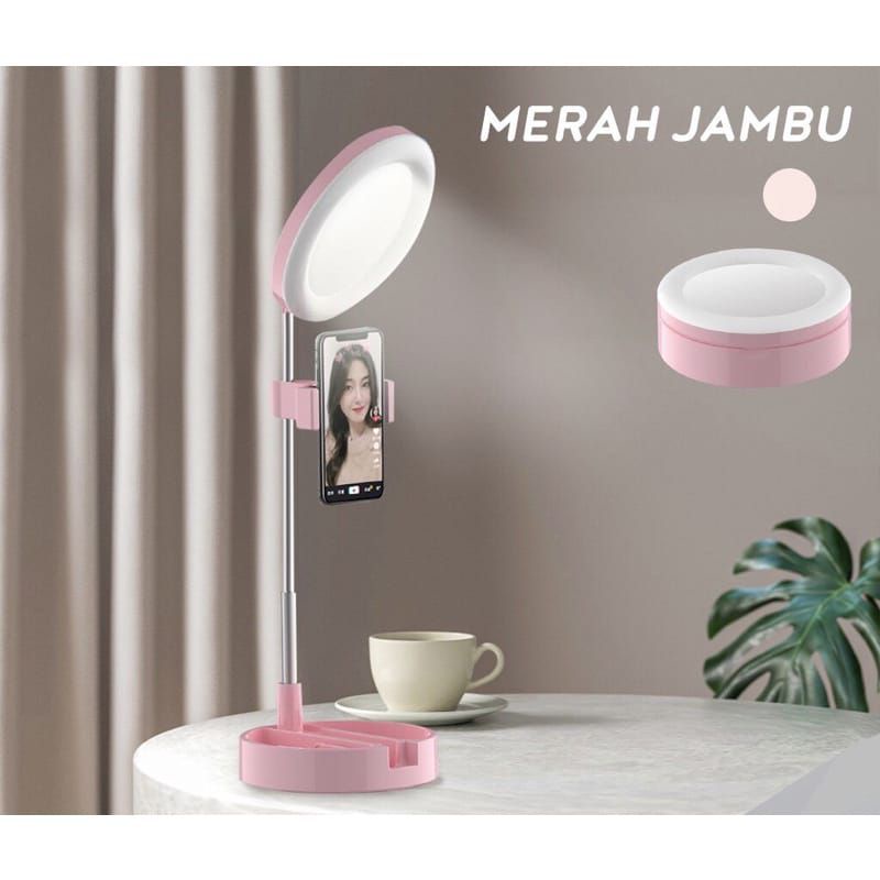 Tripod Hp Ring Light Holder Handphone Lampu Selfie Make up G3 JKT