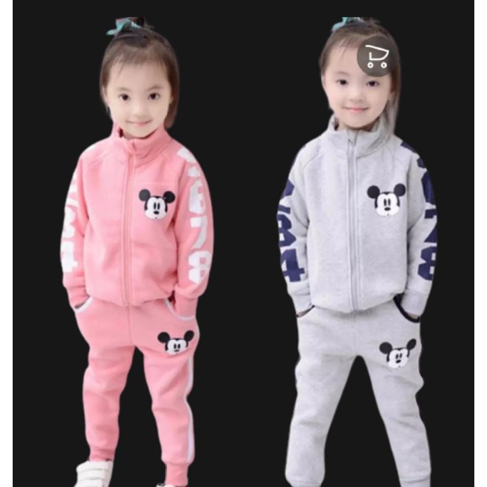 SET SWEATER MICKY LIST ANGKA JEKET ANAK PEREMPUAN TERLARIS