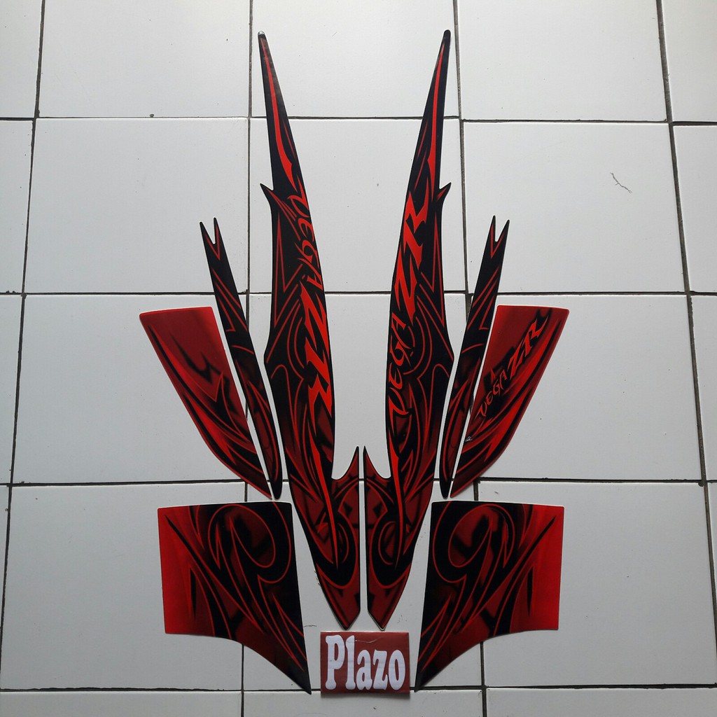 striping vega zr 2010 hitam-merah