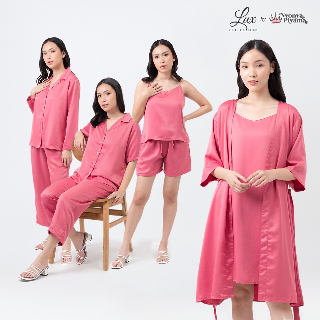 Lux Nyonya Piyama Maxmara Set Piyama (Morganite)