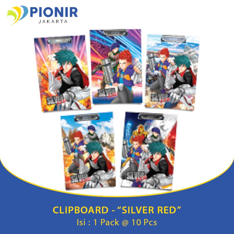 

CLIPBOARD - "SILVER RED" (1 PACK = 10 PCS)