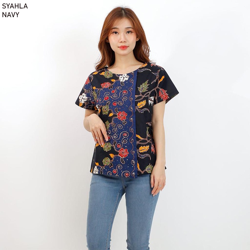 SYAHLA / HEIDY TOP JUMBO - Atasan Batik Jumbo Wanita Blouse Wanita