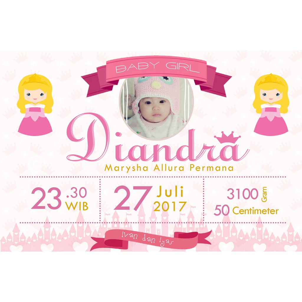 biodata bayi / figura / hiasan dinding / bingkai foto / biodata anak