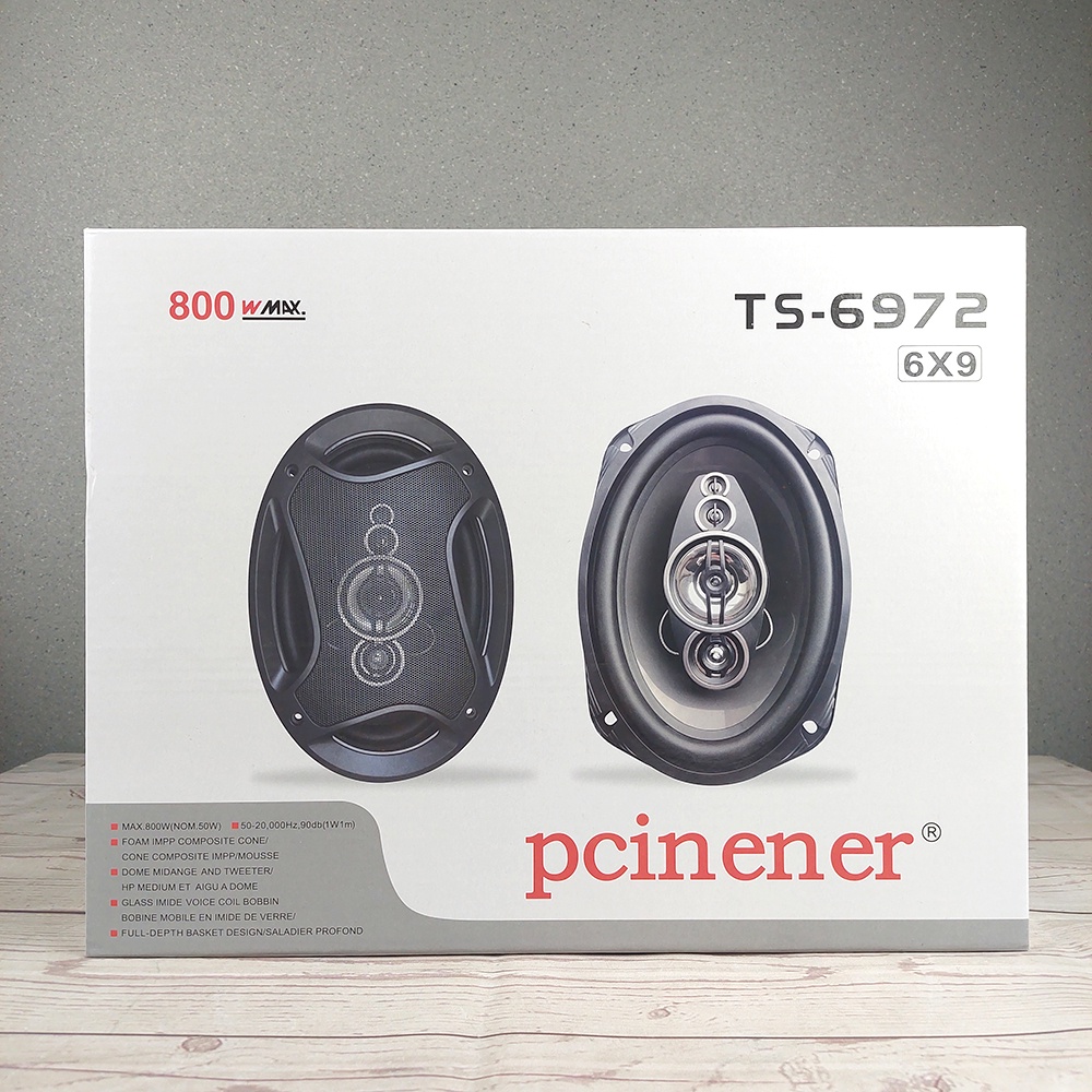 Pcinener Speaker Mobil HiFi 6x9 Inch 800W 2 PCS - TS-6972 - Black