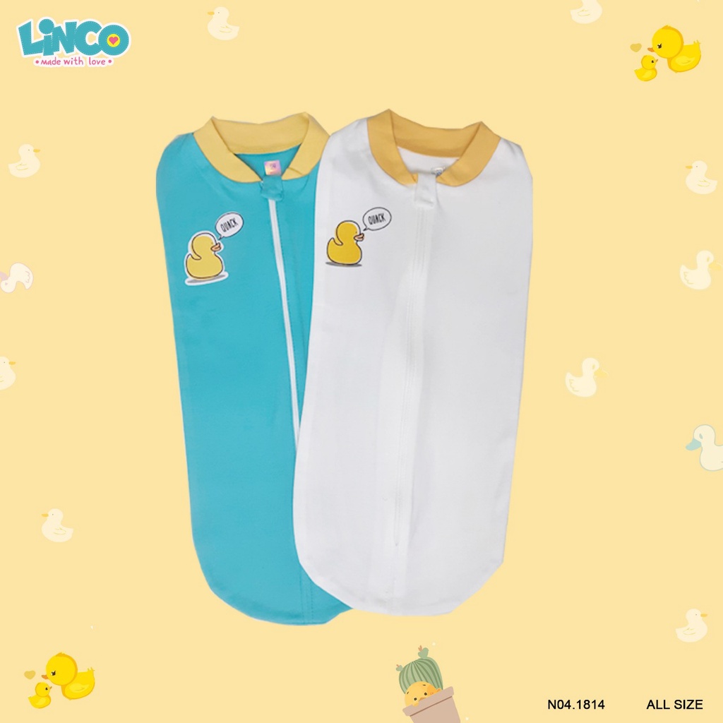 Bedong Bayi Instan LINCO SNI Baju pakaian selimut bayi ANTI ALERGI Motif random