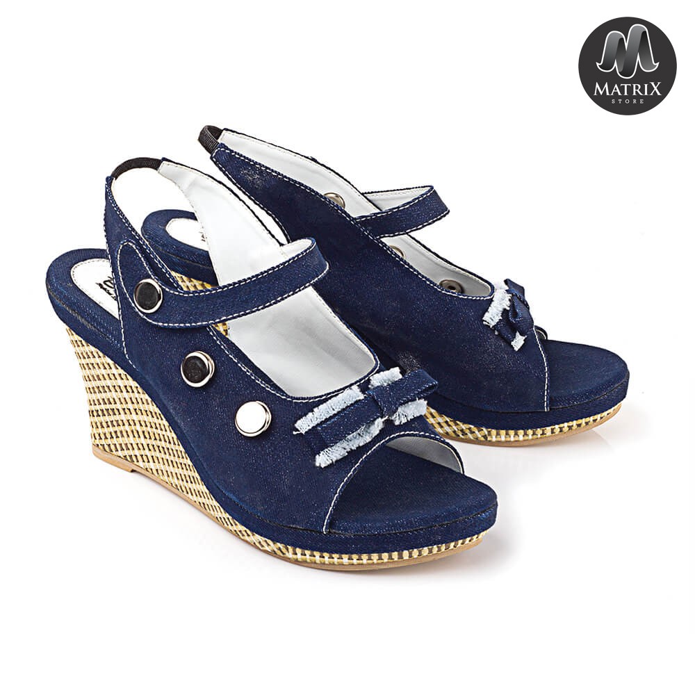 Sandal Wedges Pesta Wanita Trendy Masa Kini - Sandal Wedges Tali - Sandal Pesta Wanita
