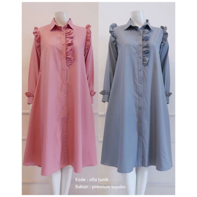 Tunik Terbaru Olla / Baju Atasan Wanita Kekinian / Tunik Bahan Toyobo