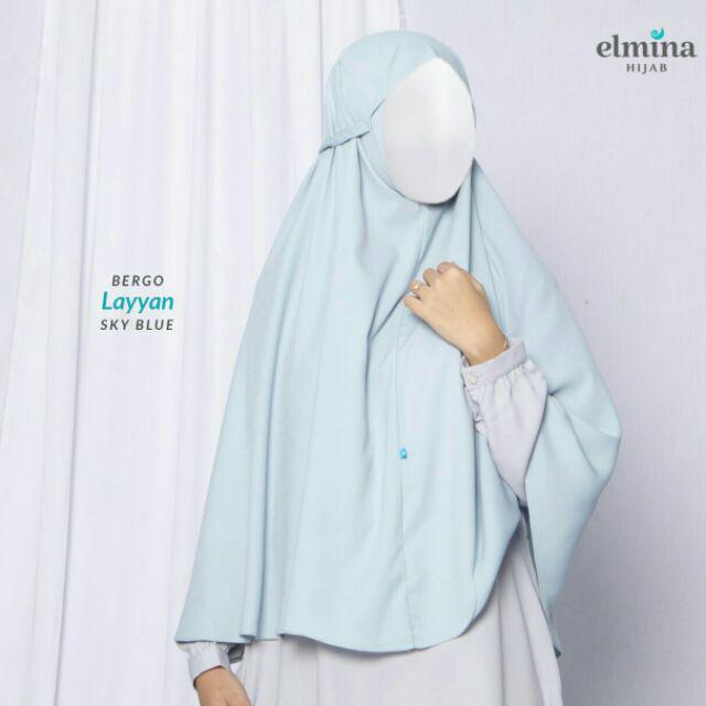 Bergo Layyan Bergo Instan Tali by Elmina Hijab-Sky blue