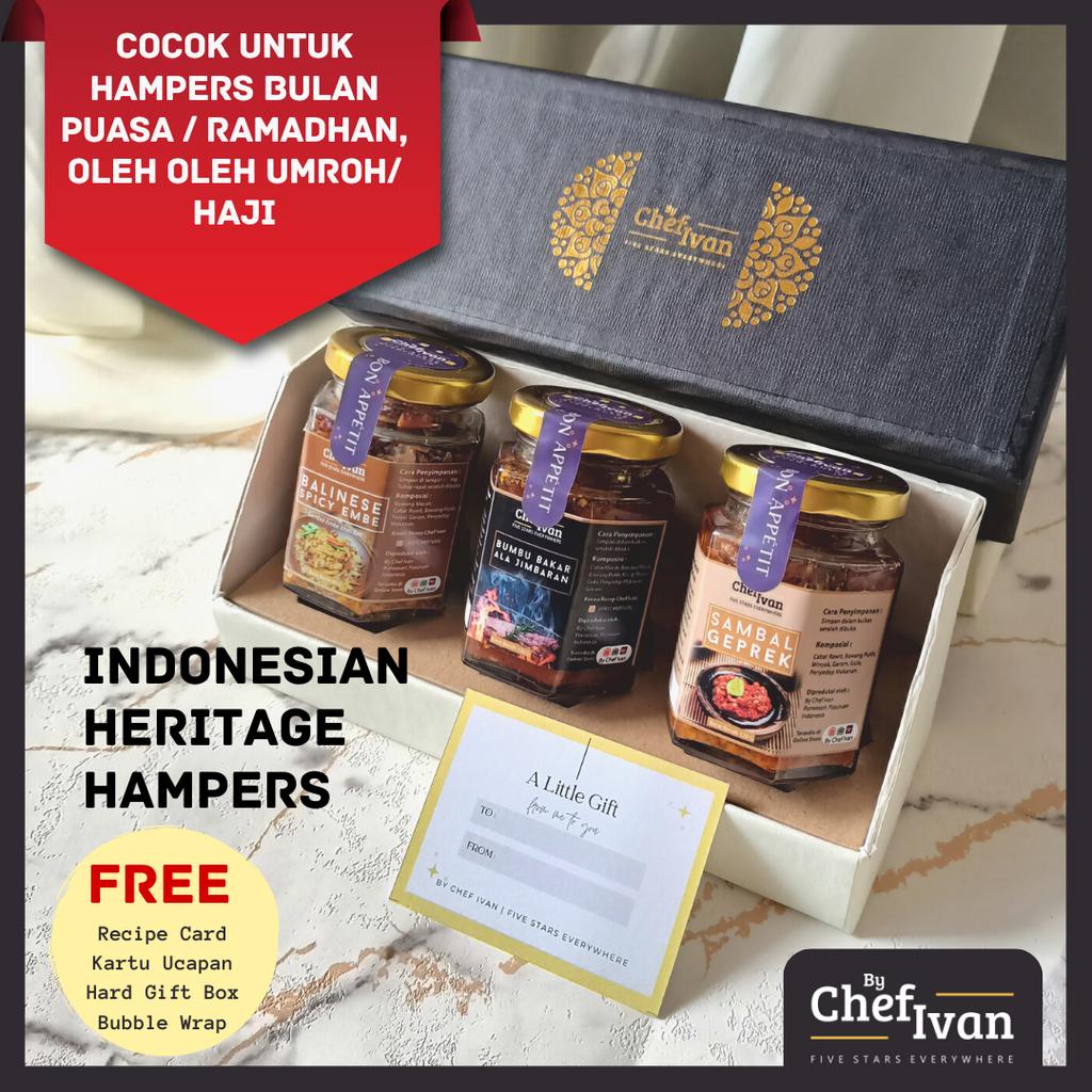 

Hampers Makanan Aneka Sambal Bumbu Instan Indonesian Heritage by Chef Ivan