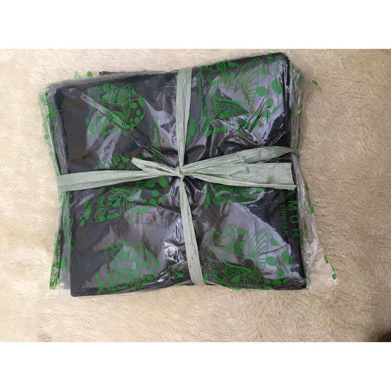 kantong plastik jamur hijau/ kresek hitam/ kantong plastik murah/ plastik hitam