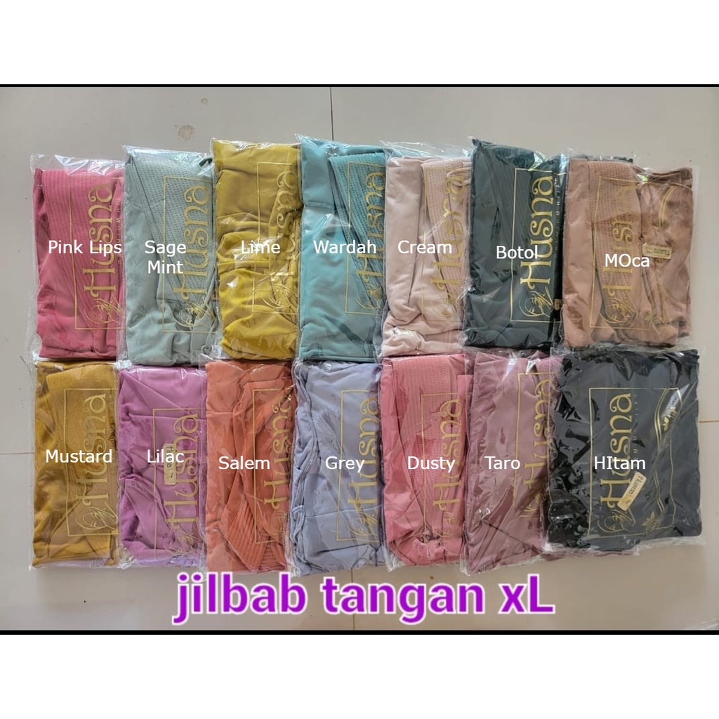 Husna Jilbab Bergo Jumbo Tangan Reborn Jersey Zara Exlusive