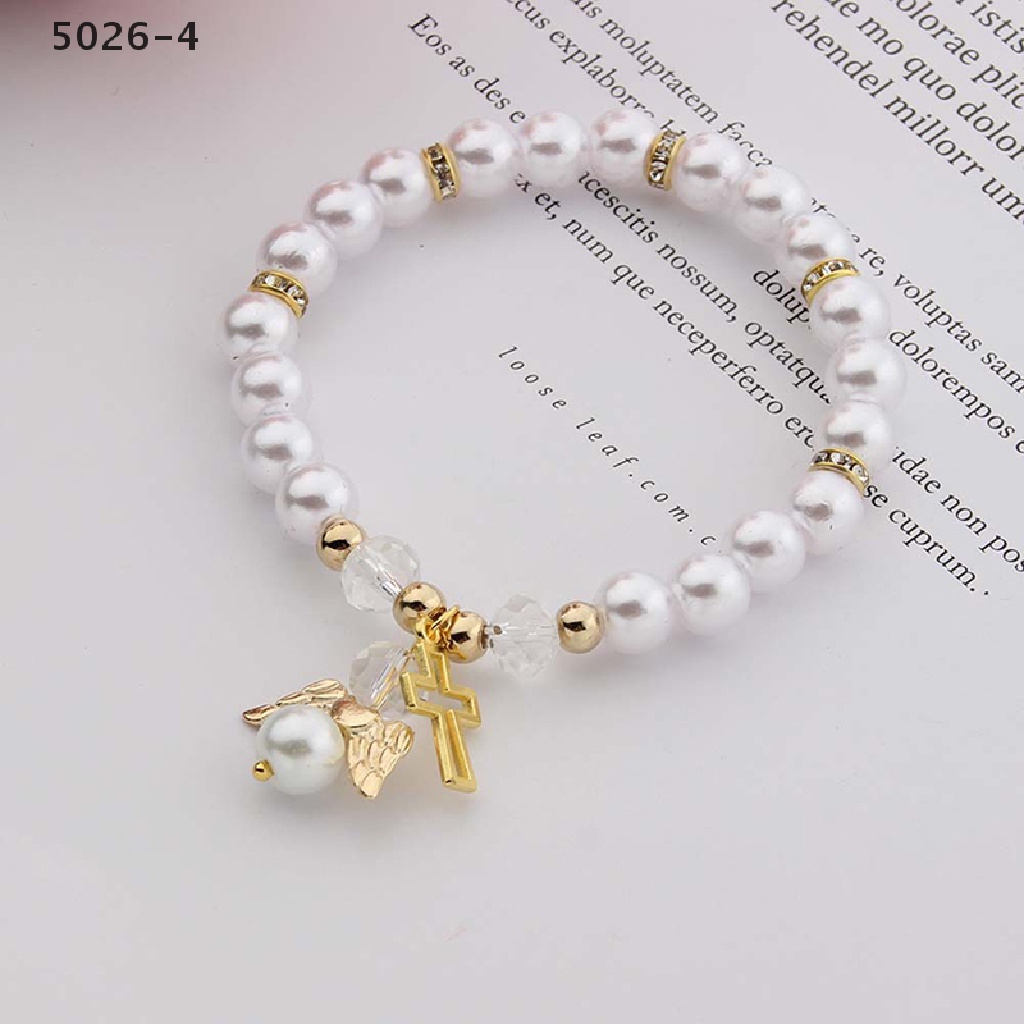 5026-4 Baby Shower Favor Christening Bracelet Angel Baby Shower Girl Boy Baptism Gift 5026-4