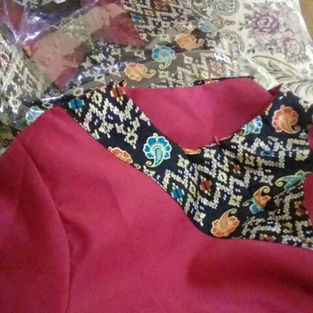 Grosir Baju Batik Murah /  Maura Couple Sania Rufle Adinda Couple Gamis /  Baju  Couple Gamis