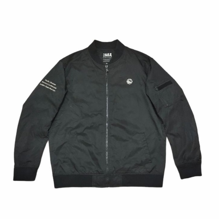 Jaket XXL Original NBA Zip Varsity Golden State Warriors Second Casual