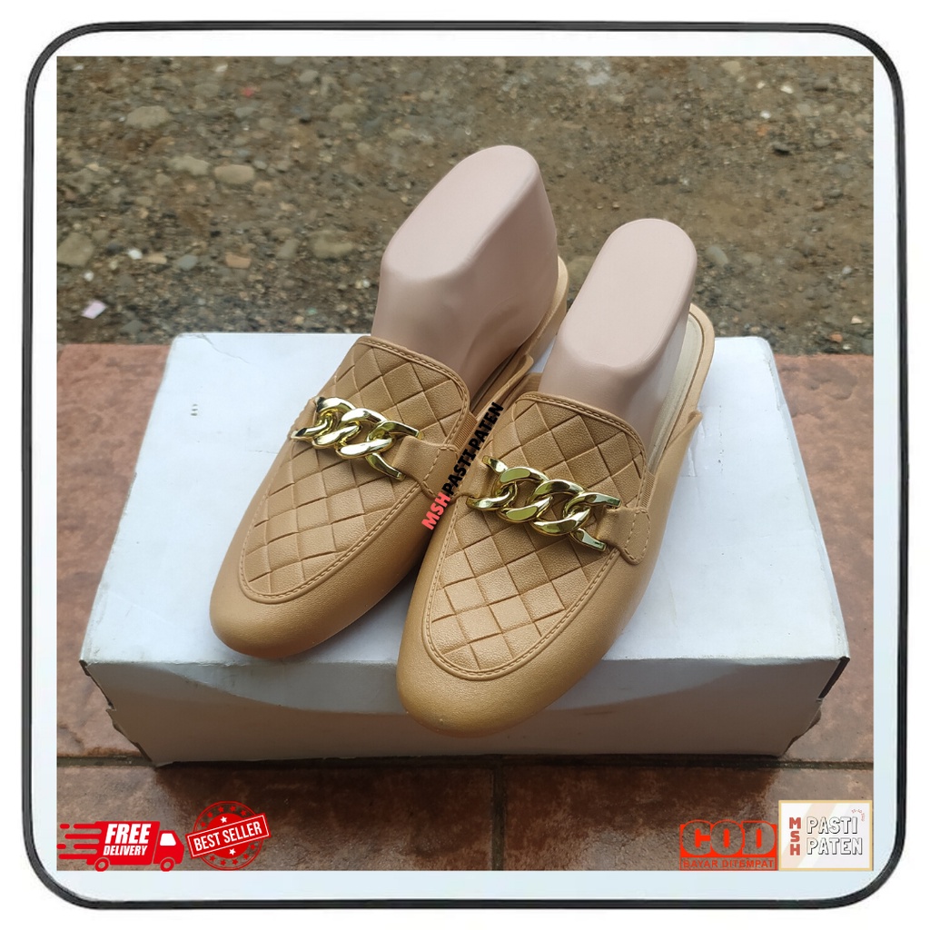 Sepatu sandal slip on impor wanita dewasa Sandal glaiator hys 1609 size 37-41