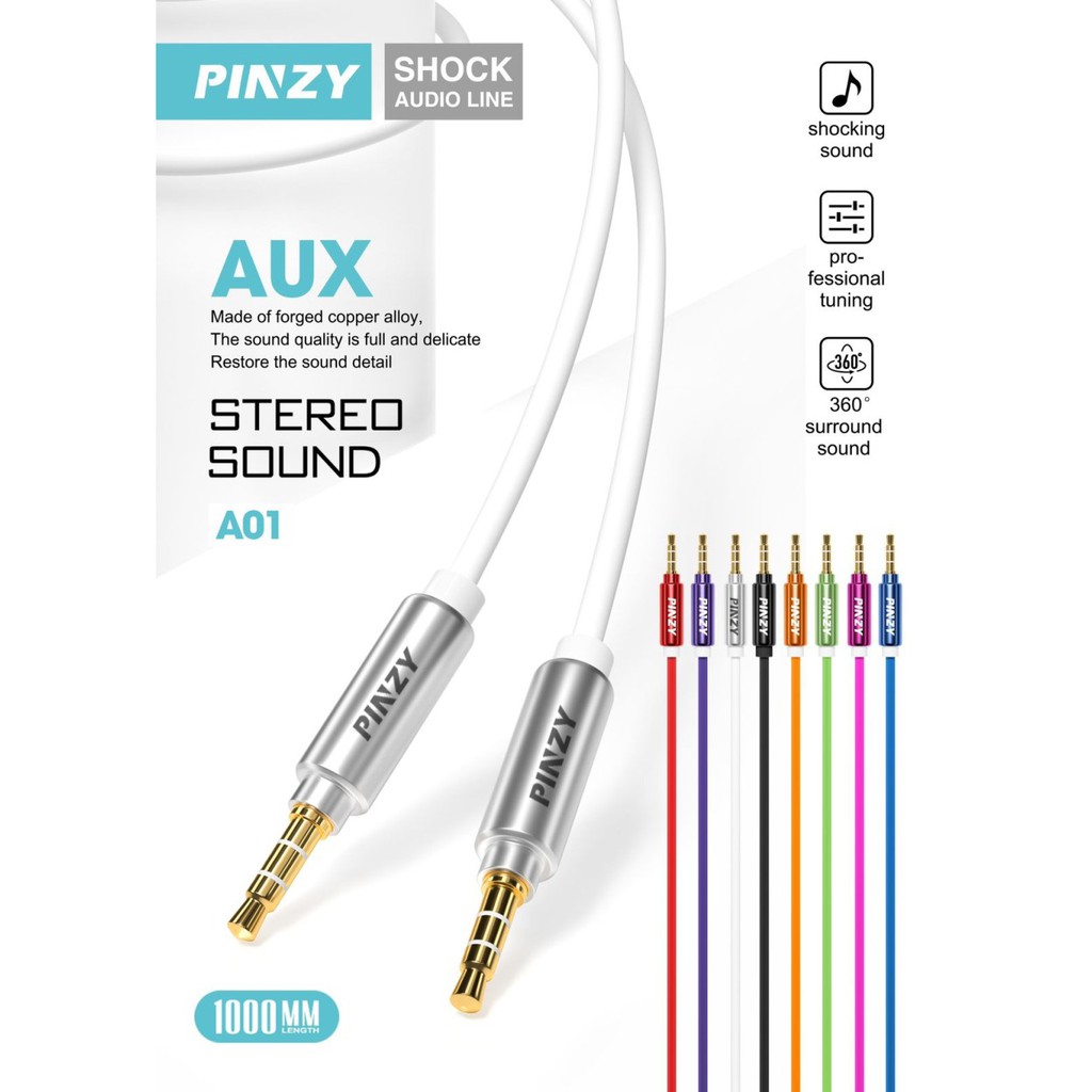 PINZY A01 Aux Audio Cable 3.5mm - Kabel Jack Audio 3.5mm PINZY A01